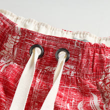 Load image into Gallery viewer, N90-T547 (Vintage red pineapple, cargo pockets), Men Microfiber Swimtrunk