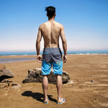 Load image into Gallery viewer, N90-S5625 (Gray/blue bird of paradise), Men Submersible Shorts (4-way stretch)