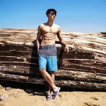 Load image into Gallery viewer, N90-S5625 (Gray/blue bird of paradise), Men Submersible Shorts (4-way stretch)