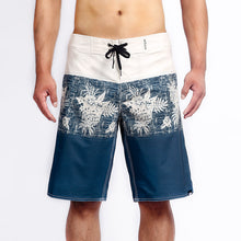 Load image into Gallery viewer, N90-B617 (Rustic print-navy), Men Microfiber Boardshort (4-way stretch) - three pockets - Size 34‘ outseam is 22 inch.