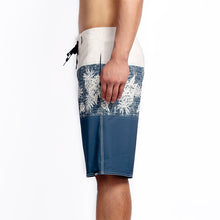 Load image into Gallery viewer, N90-B617 (Rustic print-navy), Men Microfiber Boardshort (4-way stretch) - three pockets - Size 34‘ outseam is 22 inch.