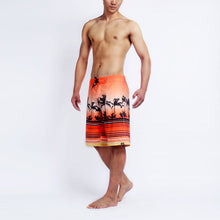 Load image into Gallery viewer, N90-B64089 (Red Scenery), Men Microfiber Boardshort (4 way stretch) - three pockets - Size 34‘ outseam is 22 inch.