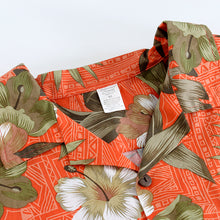 Load image into Gallery viewer, C90-A8459 (Brick floral), Men 100% Cotton Aloha Shirt