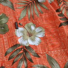 Load image into Gallery viewer, C90-A8459 (Brick floral), Men 100% Cotton Aloha Shirt