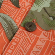 Load image into Gallery viewer, C90-A8459 (Brick floral), Men 100% Cotton Aloha Shirt