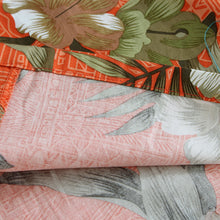 Load image into Gallery viewer, C90-A8459 (Brick floral), Men 100% Cotton Aloha Shirt