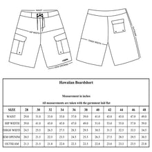 Load image into Gallery viewer, N90-B507 (Black with cream floral), Men Microfiber Boardshort (4-way stretch) - three pockets - Size 34‘ outseam is 22 inch.