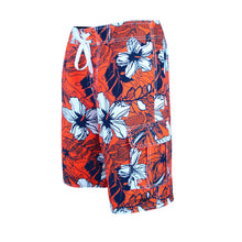 Load image into Gallery viewer, N90-B5819 (Orange blue hibiscus), Men Microfiber Boardshort (4-way stretch) - three pockets - Size 34‘ outseam is 22 inch.