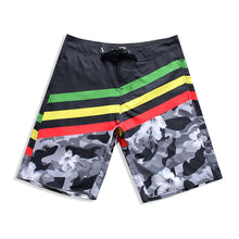 Load image into Gallery viewer, N90-B90584 (Melange stripe-onyx), Men Microfiber Boardshort (4 - way stretch) - three pockets - Size 34‘ outseam is 22 inch.