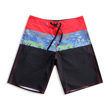 Load image into Gallery viewer, N90-B9041 (Verdant divide-crimson/onyx), Men Microfiber Boardshort (4 - way stretch) - three pockets - outseam is 20 inch in size 34