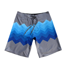 Load image into Gallery viewer, N90-B962 (Adjacent divide-grey/blue), Men Microfiber Boardshort- (4-way stretch) - one pocket - Size 34‘ outseam is 22 inch.