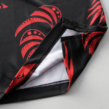 Load image into Gallery viewer, N90-P2104 (Black with red Tribal), Men Microfiber Breathable Knitted Aloha Polo Shirt