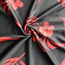 Load image into Gallery viewer, N90-P2104 (Black with red Tribal), Men Microfiber Breathable Knitted Aloha Polo Shirt