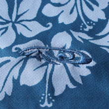 Load image into Gallery viewer, N90-P2122 (Blue Pareau), Men Microfiber Breathable Knitted Aloha Polo Shirt