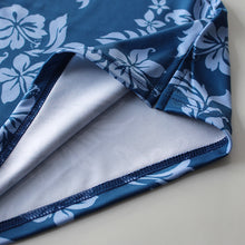 Load image into Gallery viewer, N90-P2122 (Blue Pareau), Men Microfiber Breathable Knitted Aloha Polo Shirt