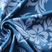 Load image into Gallery viewer, N90-P2122 (Blue Pareau), Men Microfiber Breathable Knitted Aloha Polo Shirt