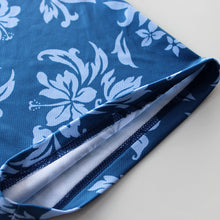 Load image into Gallery viewer, N90-P2122 (Blue Pareau), Men Microfiber Breathable Knitted Aloha Polo Shirt