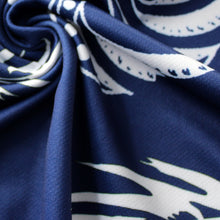 Load image into Gallery viewer, N90-P2119 (Navy with white tribal), Men Microfiber Breathable Knitted Aloha Polo Shirt