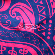 Load image into Gallery viewer, N90-P2213 (Navy with purple turtle tribal), Men Microfiber Breathable Knitted Aloha Polo Shirt