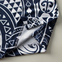 Load image into Gallery viewer, N90-P2219 (Navy turtle tribal), Men Microfiber Breathable Knitted Aloha Polo Shirt