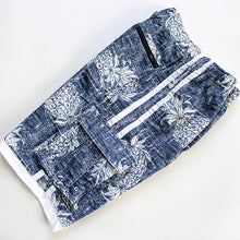 Load image into Gallery viewer, N90-T517N (Vintage navy pineapple, cargo pockets), Men Microfiber Swimtrunk