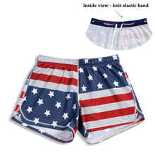 Load image into Gallery viewer, N91-CW9146 (Time honored flag), Ladies 4-way stretch comfort waist shorts