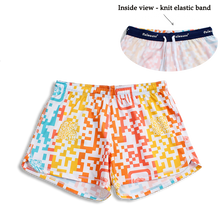 Load image into Gallery viewer, N91-CW9482 (Matrix rainbow code), Ladies 4-way stretch comfort waist shorts