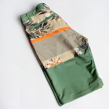 Load image into Gallery viewer, N90-S6587 (Verdant band-Green/beige), Men Submersible Shorts (4-way stretch)