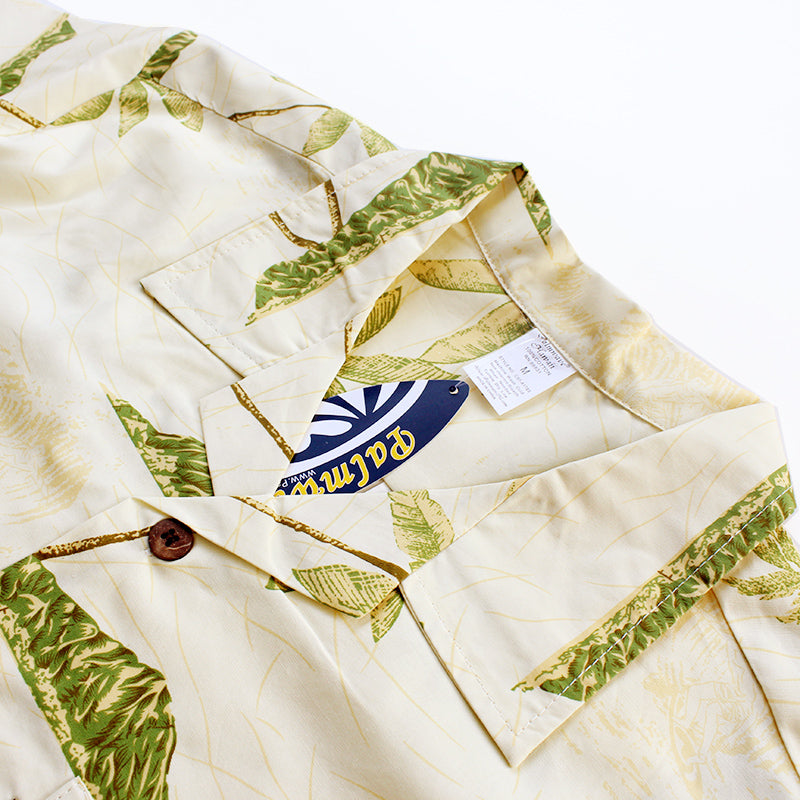 Men's Aloha Shirt - Kalo in Green | Pop-Up Mākeke X-Large