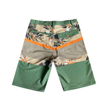 Load image into Gallery viewer, N90-S6587 (Verdant band-Green/beige), Men Submersible Shorts (4-way stretch)