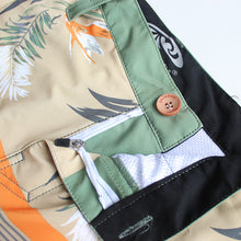 Load image into Gallery viewer, N90-S6587 (Verdant band-Green/beige), Men Submersible Shorts (4-way stretch)