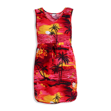 Load image into Gallery viewer, R91-D066 (Red scenery), Ladies Aloha Dress 100% Rayon
