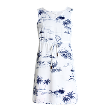 Load image into Gallery viewer, R91-D290 (White map), Ladies Aloha Dress 100% Rayon
