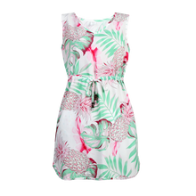 Load image into Gallery viewer, R91-D9945 (Pastel pink leaf), Ladies Aloha Dress 100% Rayon
