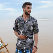 Load image into Gallery viewer, C90-A420 (Gray surf), Men 100% Cotton Aloha Shirt
