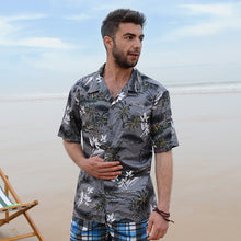 Load image into Gallery viewer, C90-A420 (Gray surf), Men 100% Cotton Aloha Shirt