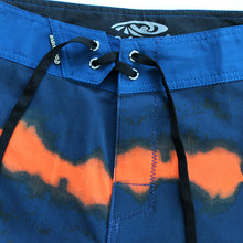 Load image into Gallery viewer, N90-B8158 (Connected dabs-navy/orange), Men Microfiber Boardshort- (4-way stretch) - one pocket
