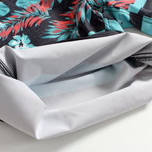 Load image into Gallery viewer, N90-B6057 (Green verdant stripe), Men Microfiber Boardshort (4-way stretch) - three pockets - Size 34‘ outseam is 22 inch.