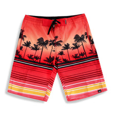 Load image into Gallery viewer, N90-B64089 (Red Scenery), Men Microfiber Boardshort (4 way stretch) - three pockets - Size 34‘ outseam is 22 inch.