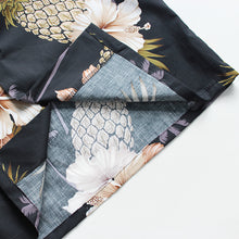 Load image into Gallery viewer, C90-A1707 (Black pineapple), Men 100% Cotton Aloha Shirt