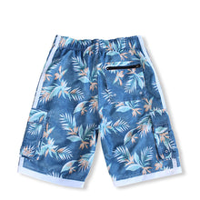 Load image into Gallery viewer, N90-T8254 (Rustic paradise-sunny sky, cargo pockets), Men Microfiber Swimtrunk