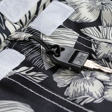 Load image into Gallery viewer, N90-B507 (Black with cream floral), Men Microfiber Boardshort (4-way stretch) - three pockets - Size 34‘ outseam is 22 inch.