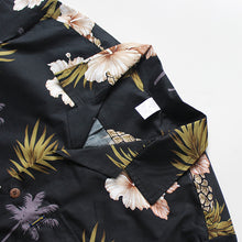Load image into Gallery viewer, C90-A1707 (Black pineapple), Men 100% Cotton Aloha Shirt