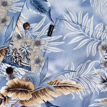 Load image into Gallery viewer, C90-A826 (Aliceblue leaf), Men 100% Cotton Aloha Shirt
