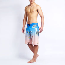 Load image into Gallery viewer, N90-B628 (Ocean life-blue), Men Microfiber Boardshort (4-way stretch) - two pockets - outseam is 22 inch in size 34