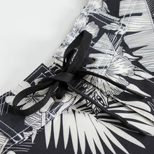 Load image into Gallery viewer, N90-B507 (Black with cream floral), Men Microfiber Boardshort (4-way stretch) - three pockets - Size 34‘ outseam is 22 inch.