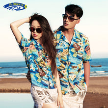 Load image into Gallery viewer, C90-A9257 (Blue paradise), Men 100% Cotton Aloha Shirt