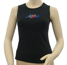 Load image into Gallery viewer, K9-MU511BEA (Black Embroidery Aloha), 100% Knit Cotton Mussel Tank Top
