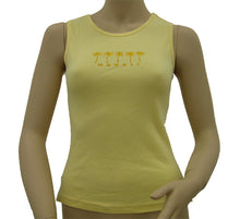 Load image into Gallery viewer, K9-MU551EP (Yellow Embroidery Palmtree), 100% Knit Cotton Mussel Tank Top

