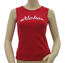 Load image into Gallery viewer, K9-MU591A (Red Aloha), 100% Knit Cotton Mussel Tank Top
